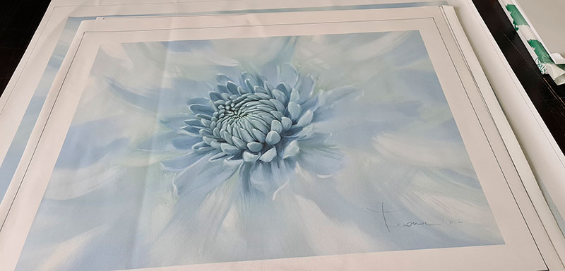 Пример печати на холсте - цветок